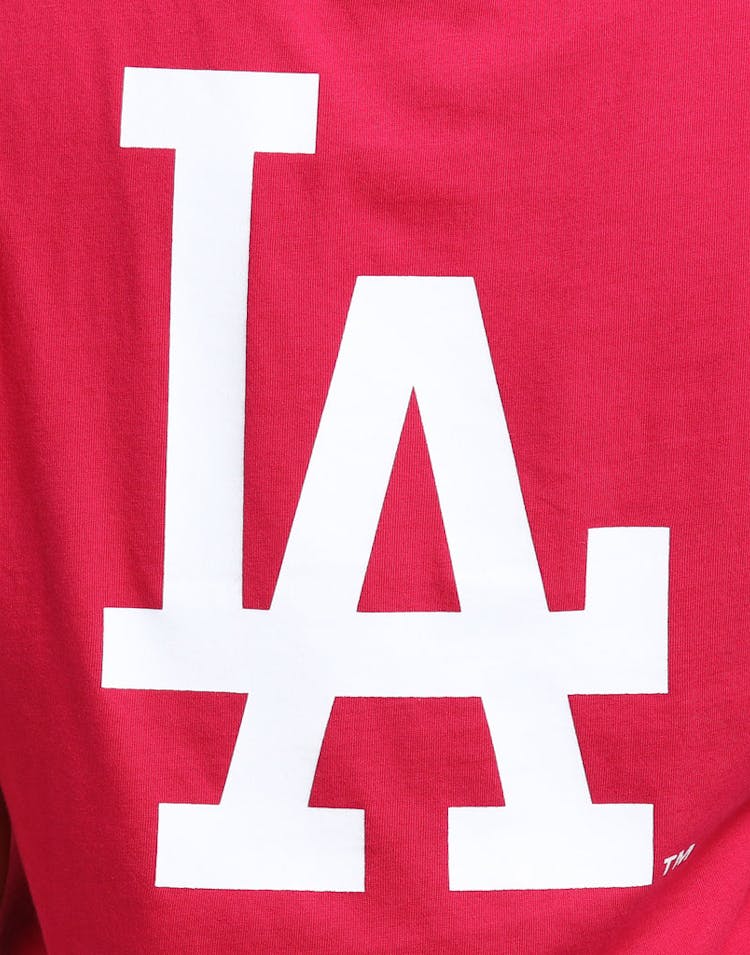 Majestic Athletic Women's Los Angeles Dodgers Camila Cropped Tee Dark Pink