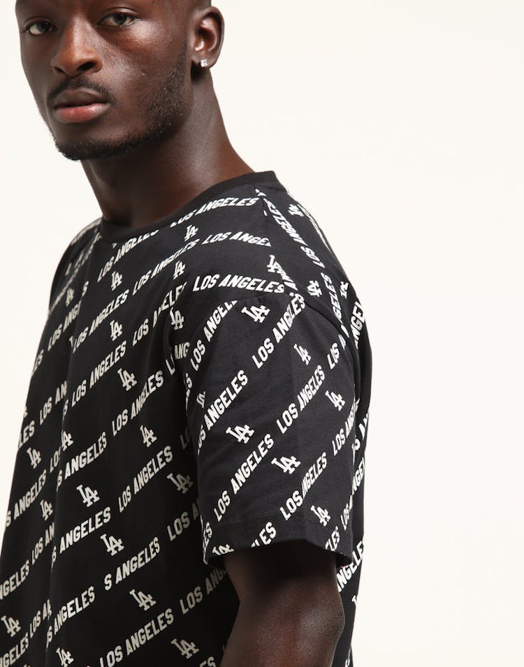 Majestic Athletic Los Angeles Dodgers All Over Print Tee Black