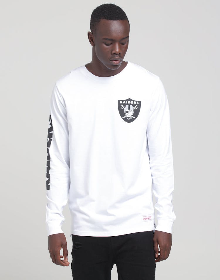 Mitchell & Ness Raiders Wordmark LS Tee White