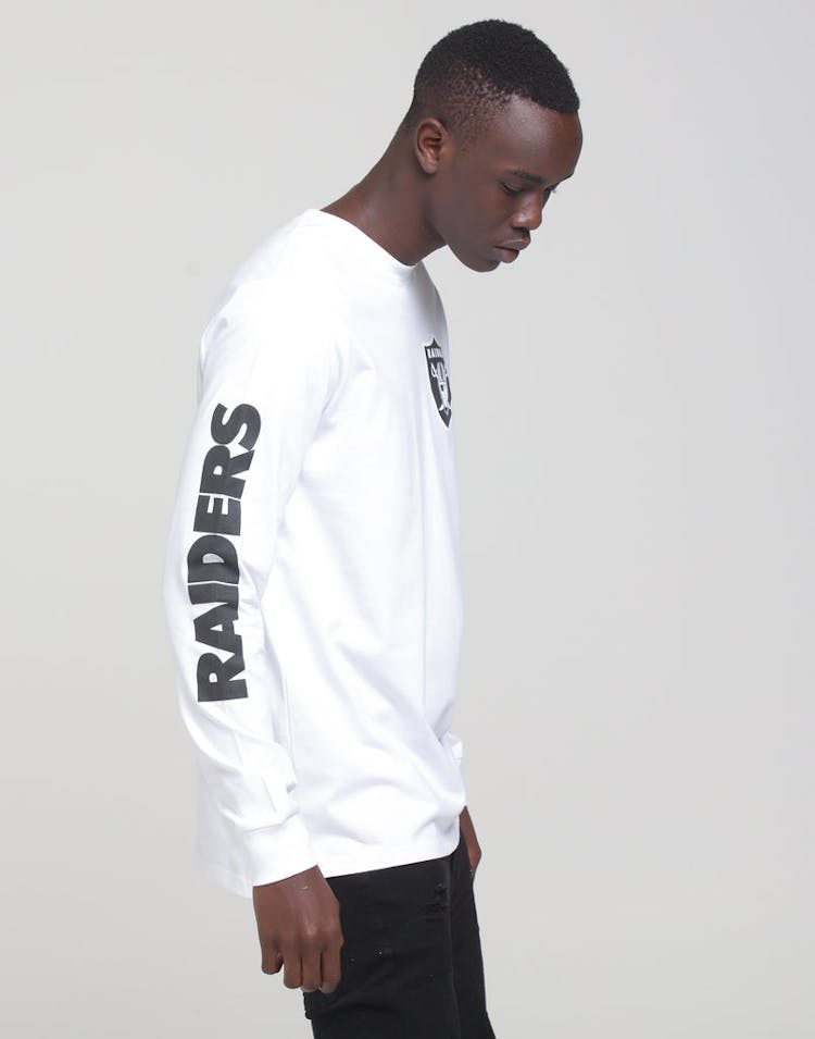 Mitchell & Ness Raiders Wordmark LS Tee White