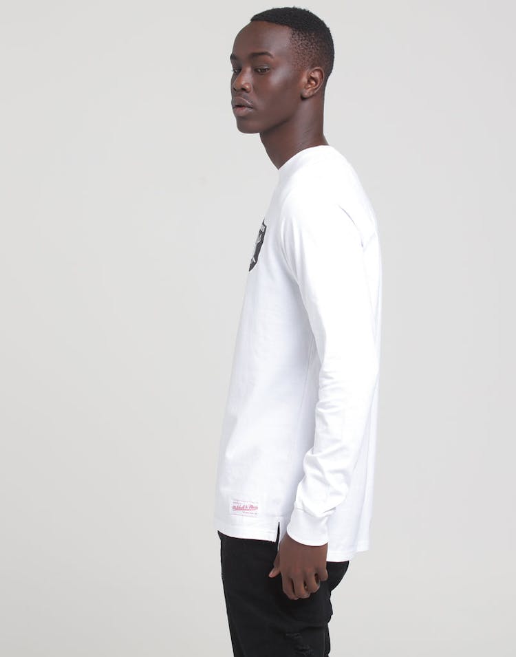 Mitchell & Ness Raiders Wordmark LS Tee White