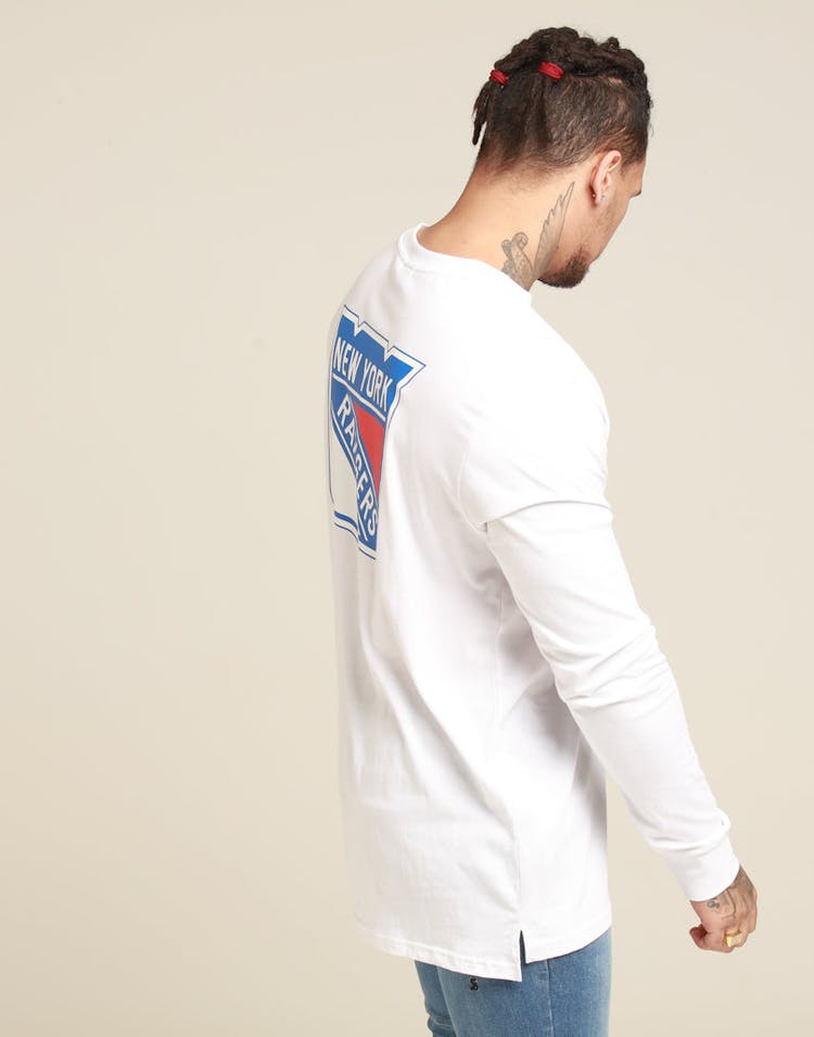 Majestic Athletic New York Rangers NHL C Crest L/S Tee White