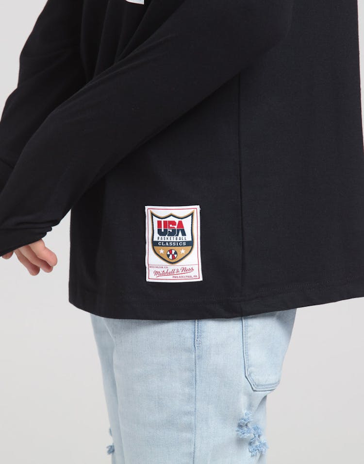 Mitchell & Ness USA '92 Dream Team BBall LS Tee Black