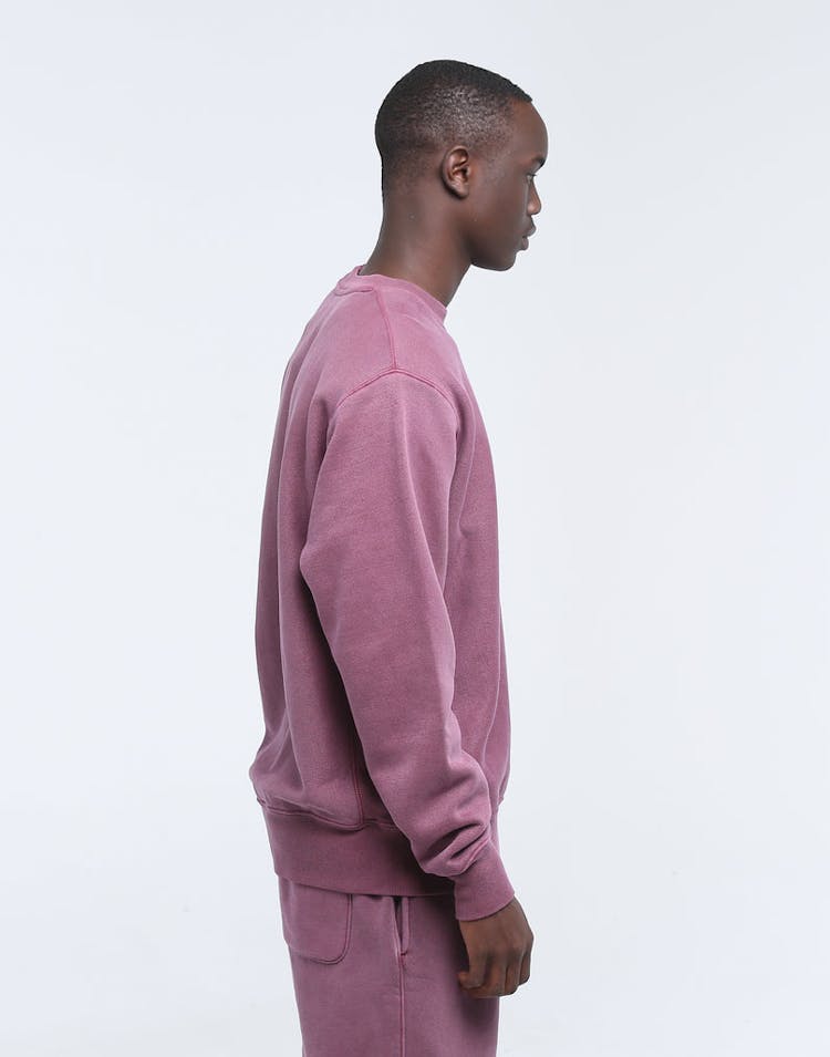 Champion Dyed Washed Crew Jogger Burgundy