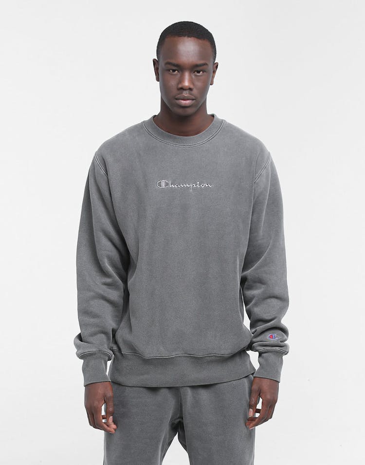 Champion Dyed Washed Crew Vertigo Grey