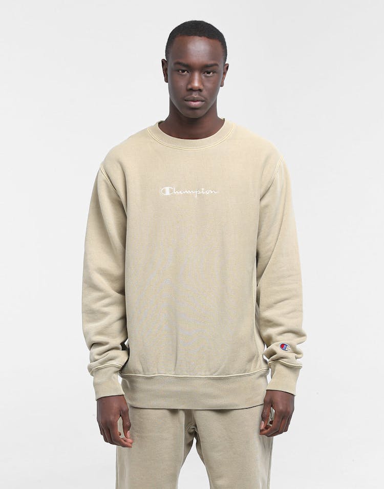 Champion Dyed Washed Crew American Khaki