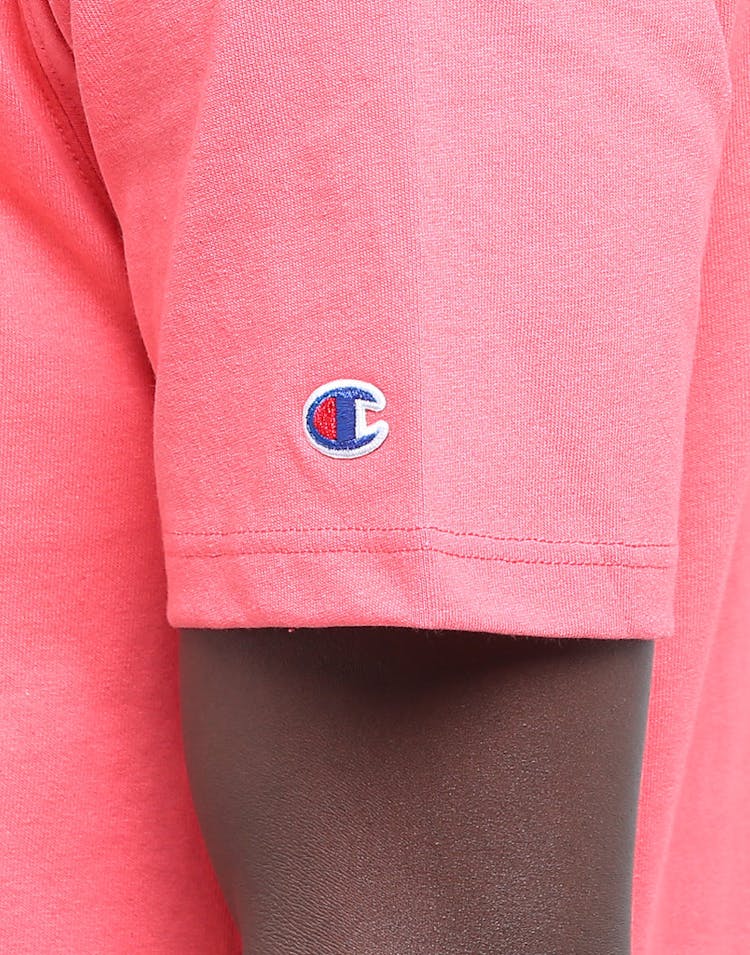 Champion Heritage Script Tee Coral Glow/Ice