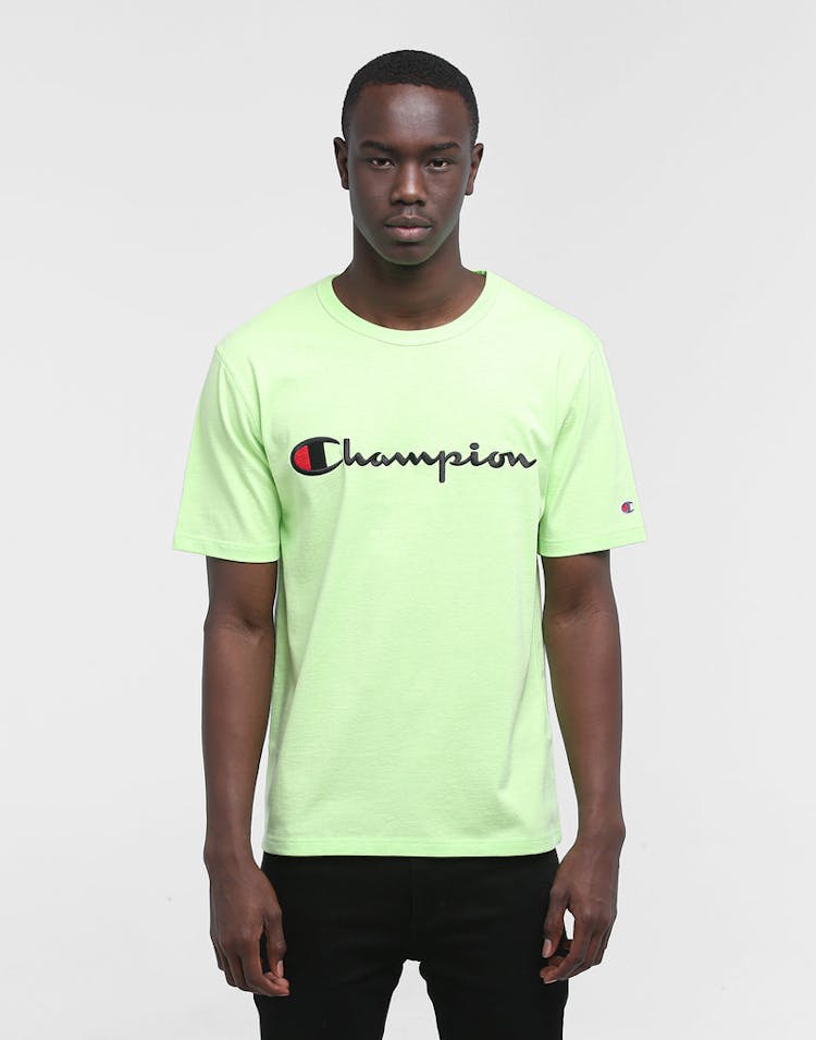 Champion Heritage Script Tee Lime/Black