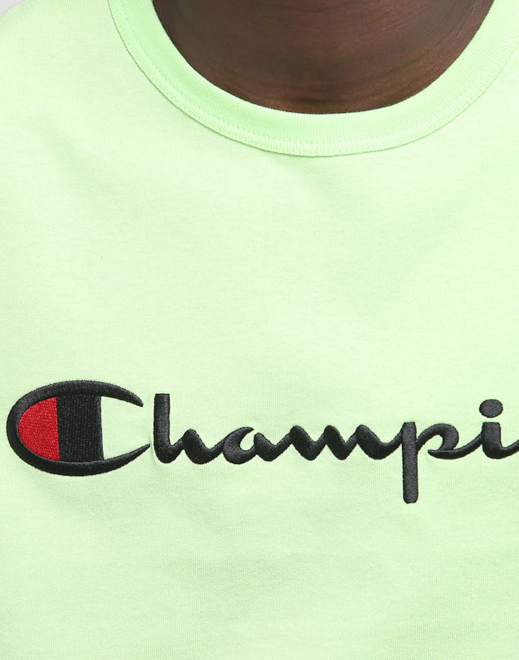 Champion Heritage Script Tee Lime/Black