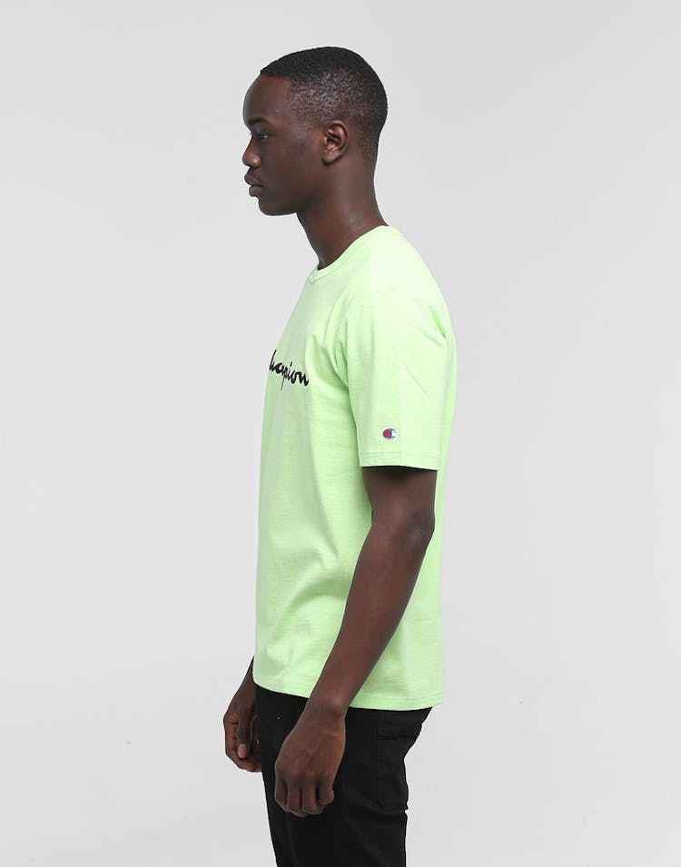 Champion Heritage Script Tee Lime/Black