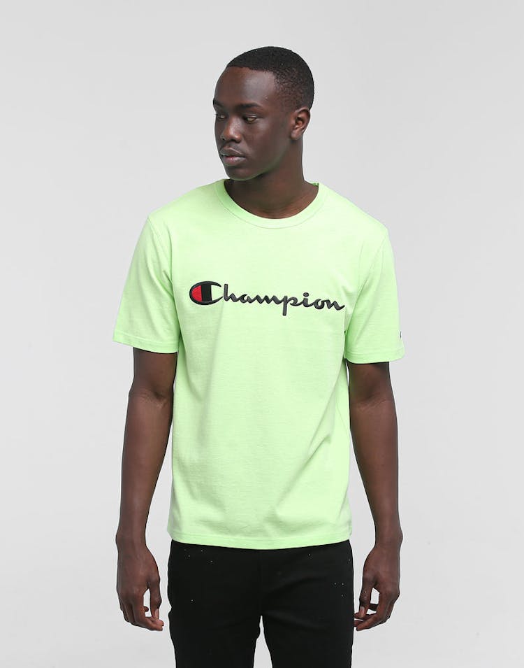 Champion Heritage Script Tee Lime/Black