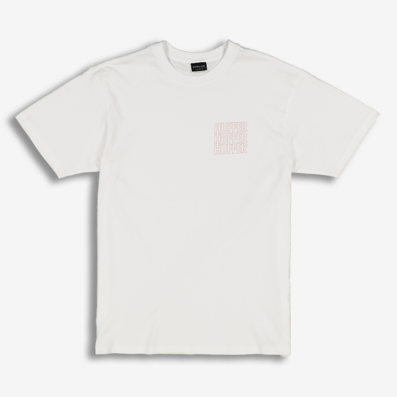 Huffer Sup Tee Stacked Out White