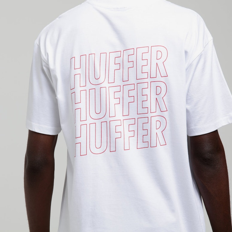 Huffer Sup Tee Stacked Out White