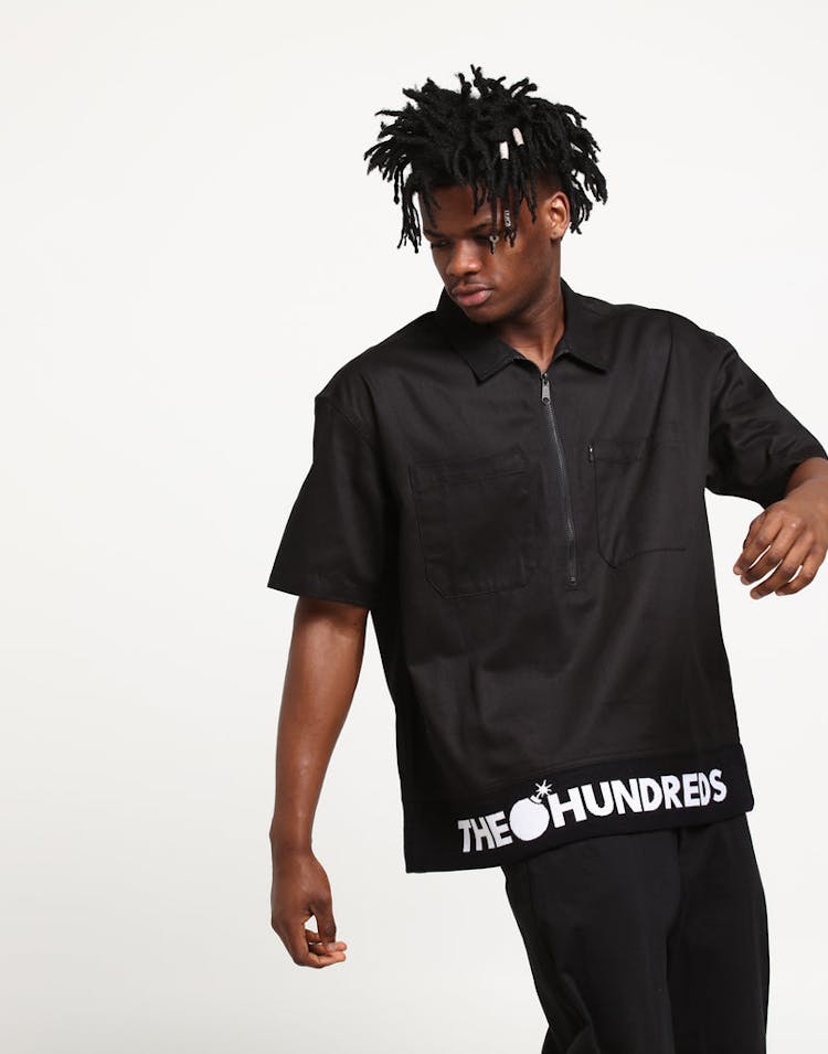The Hundreds Leisure Woven Tee Black