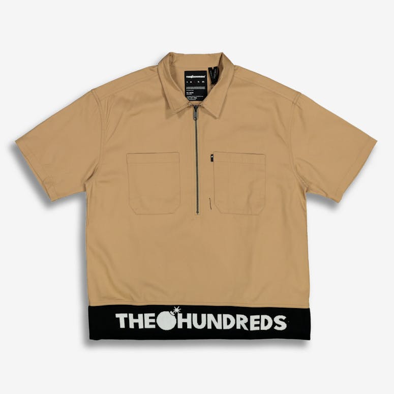 The Hundreds Leisure Woven Tee Khaki