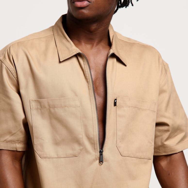 The Hundreds Leisure Woven Tee Khaki