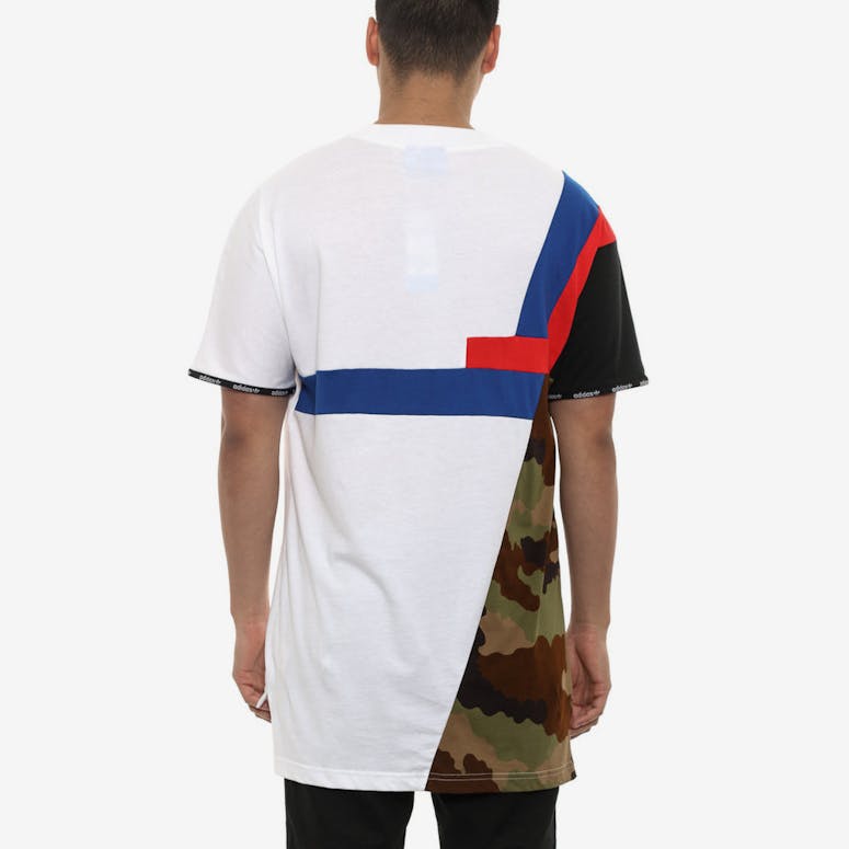 Block Long Tee White