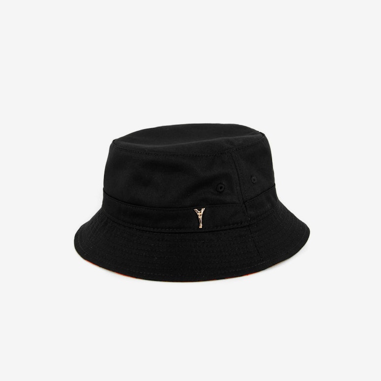 Plaid Underbrim Bucket Black/red/gold