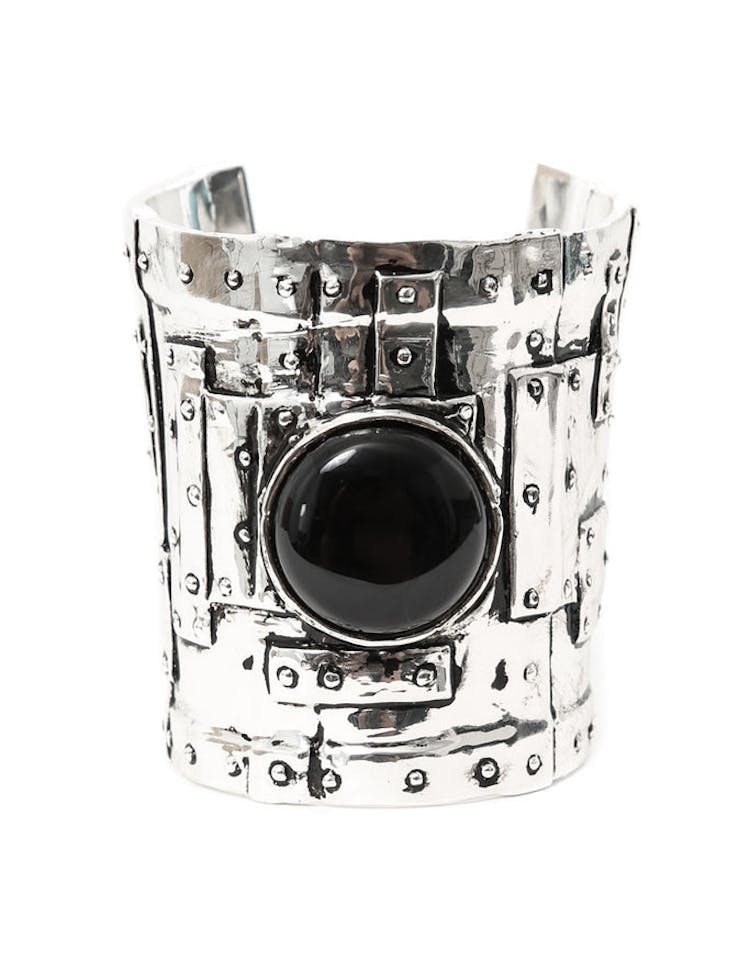 Heavy Metal Cuff Silver/black