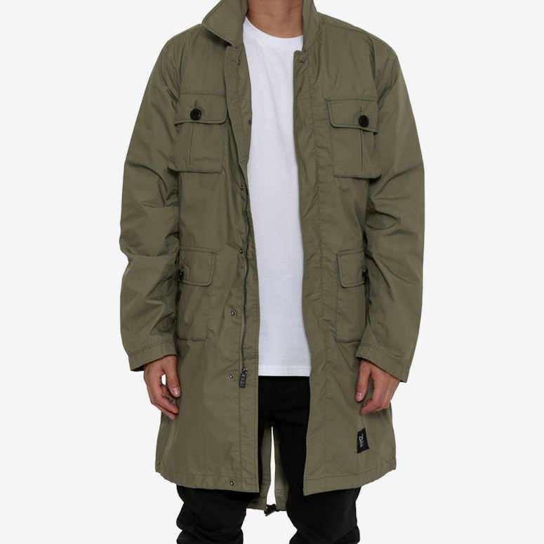 Carre Trench Coat Khaki Green