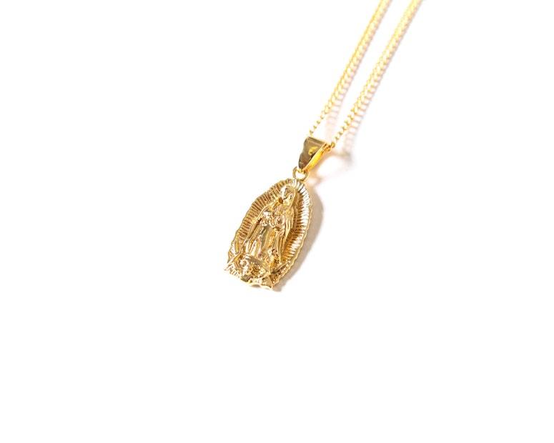 Lady Guadalupe Pendant Chain Gold