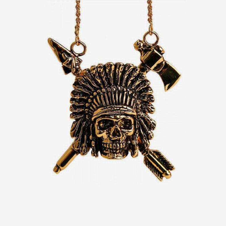 Indian Chief Necklace Gold