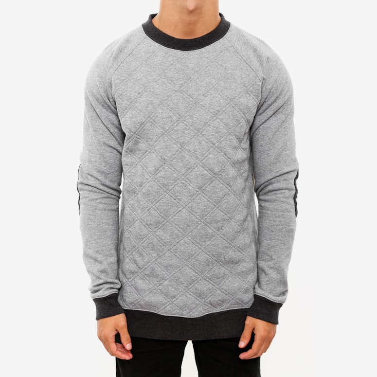 Blake Quilted Crewneck Grey