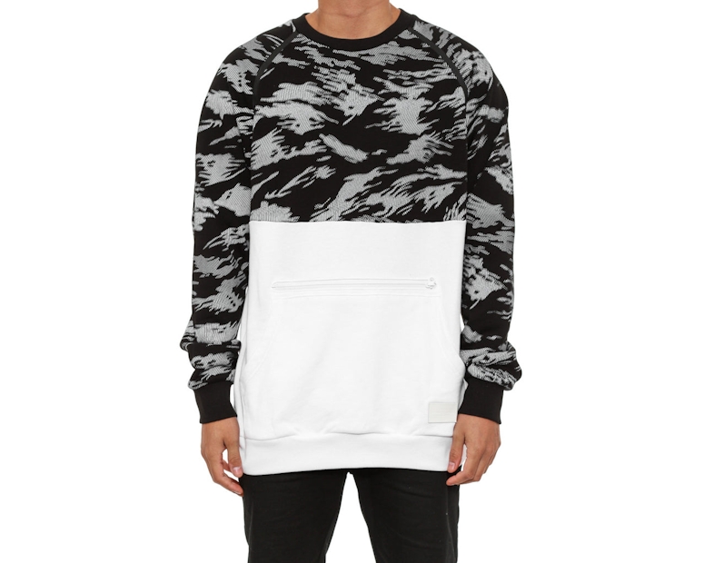 Cr-nack Fleece Crew Black/white