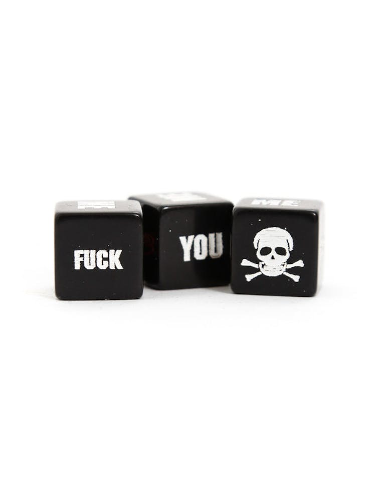 Fuck You Pay Me Dice 3set Black/white