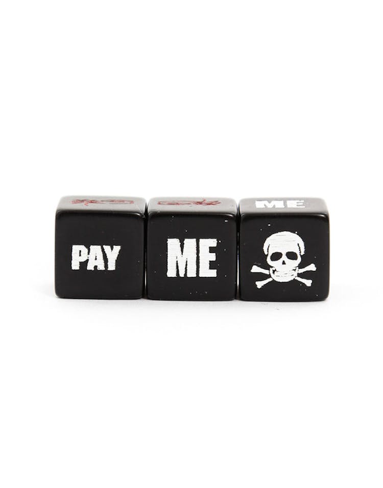 Fuck You Pay Me Dice 3set Black/white