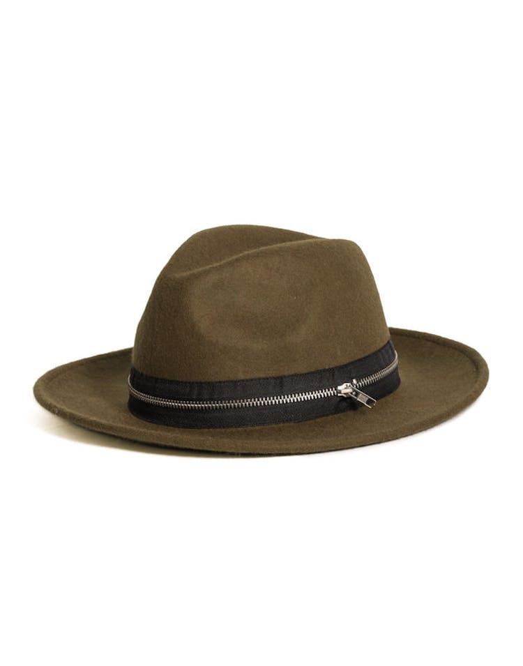 Zip Fedora Olive