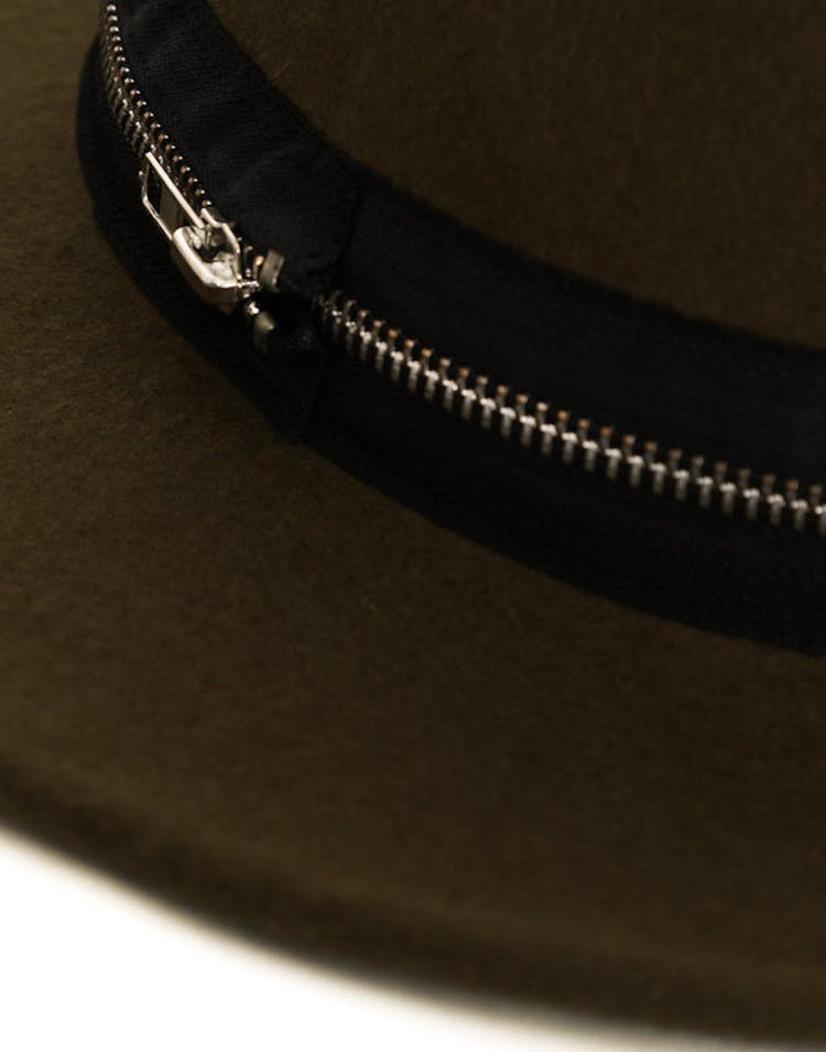 Zip Fedora Olive