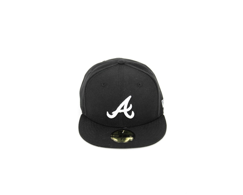 Atlanta Braves Fashion Fitted Black/white