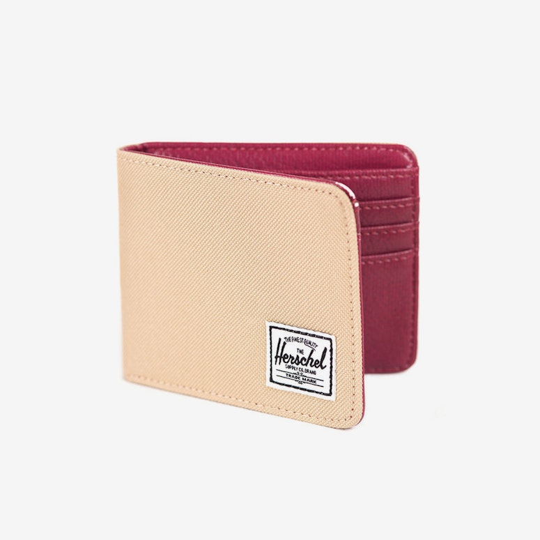 Hank Wallet Khaki/burgundy
