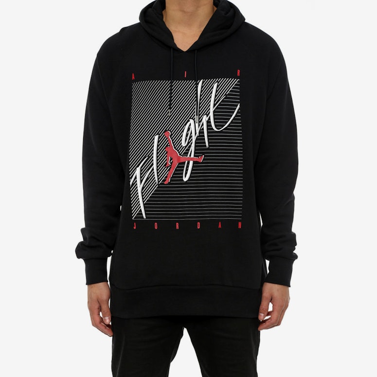 Jumpman Grph Brush Hoodie Black/red
