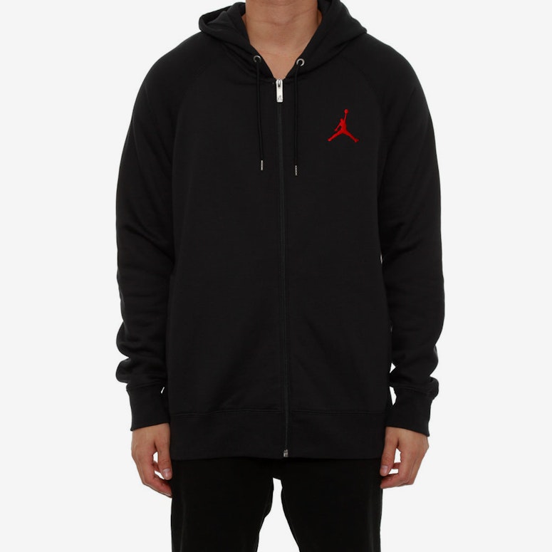 Jumpman Brushed F/z Hood Black/red