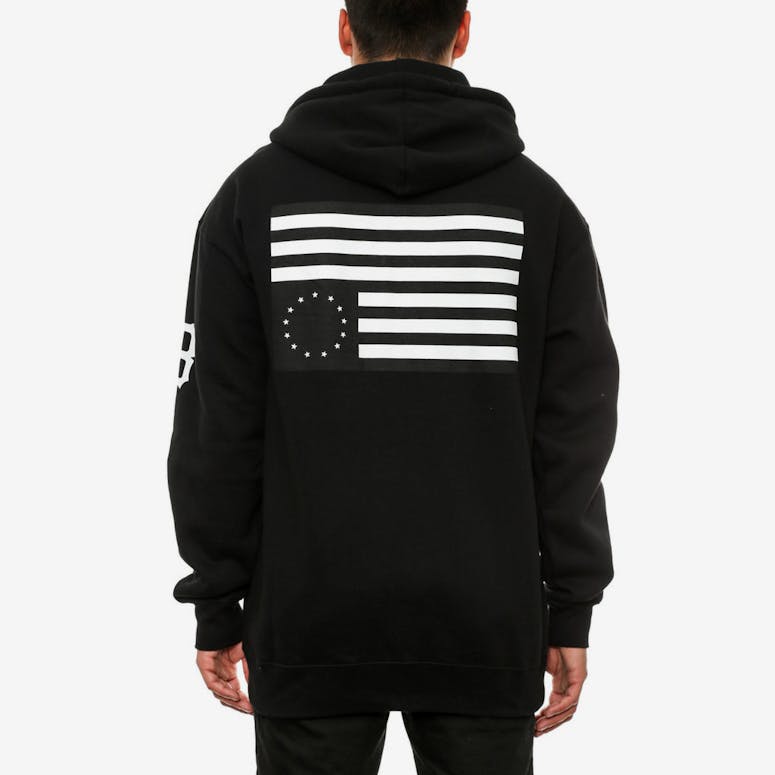 Script Logotype Zip-up Hood Black
