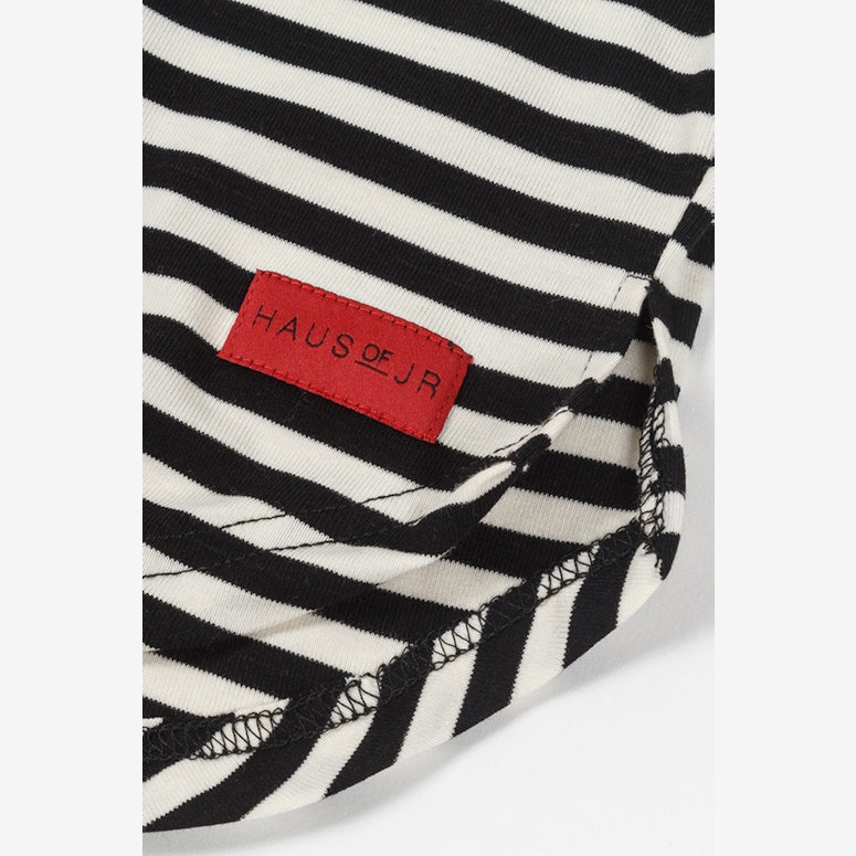 Harry-elongated Stripe Tee Black