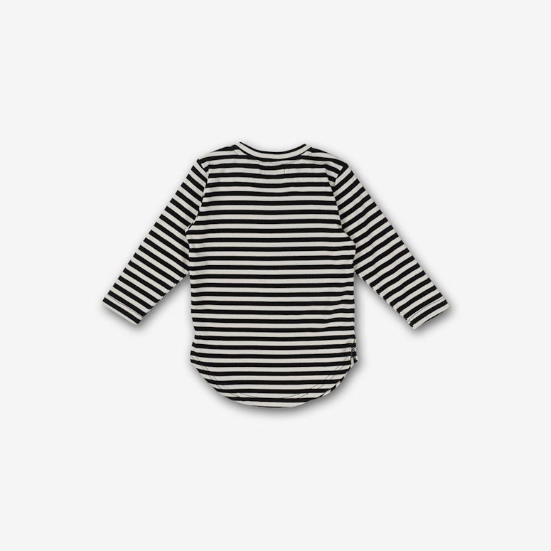 Harry-elongated Stripe Tee Black