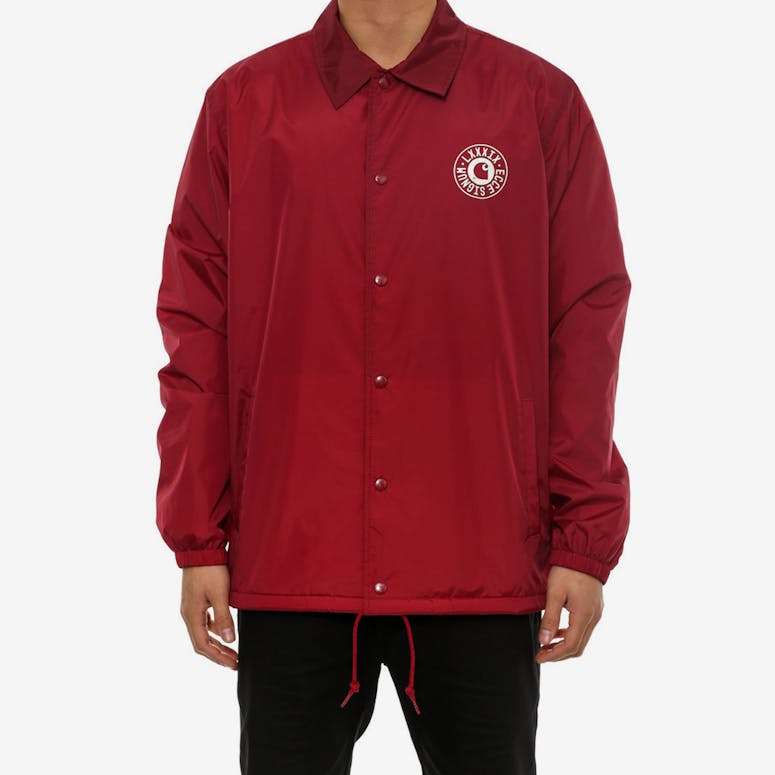 Signum Coach Jacket Maroon/white