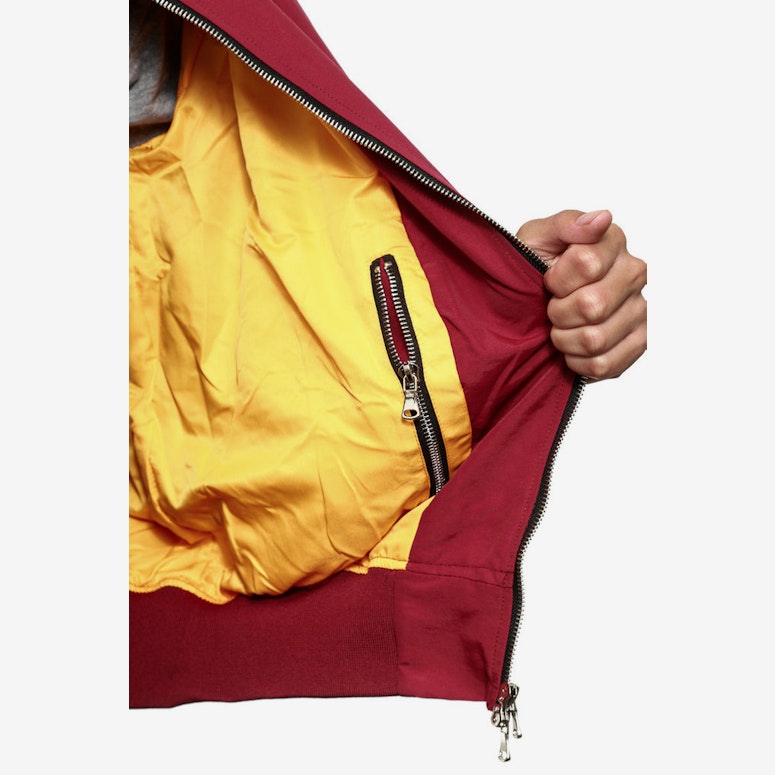 Bird Bomber Jacket Maroon