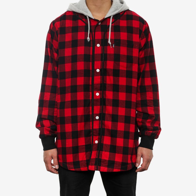 Tyrant Long Sleeve Baseball Hood Red/black