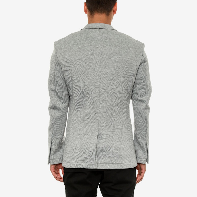 Quilted Neoprene Blazer Grey