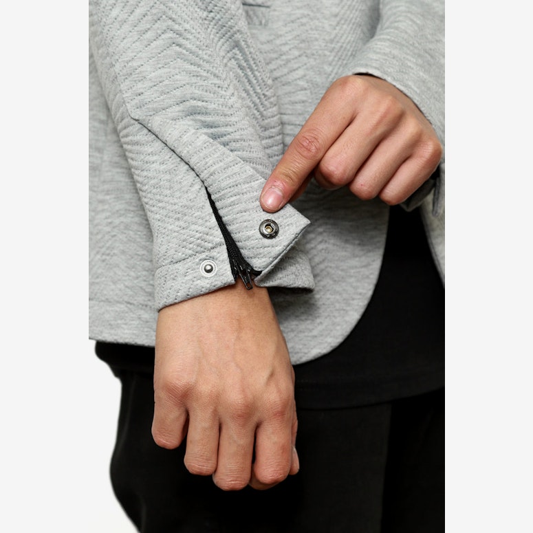 Quilted Neoprene Blazer Grey