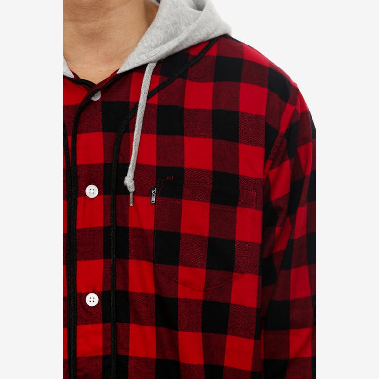 Tyrant Long Sleeve Baseball Hood Red/black