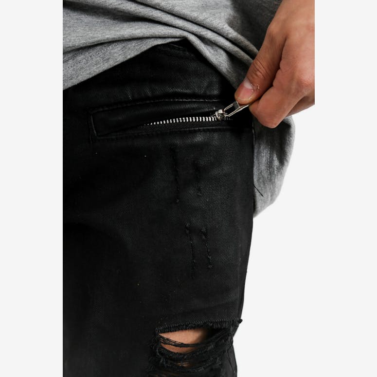Testarossa Ripped Biker Black