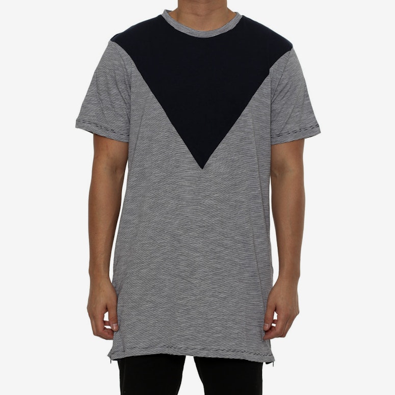 V Panel Luxe Tee Navy Heather
