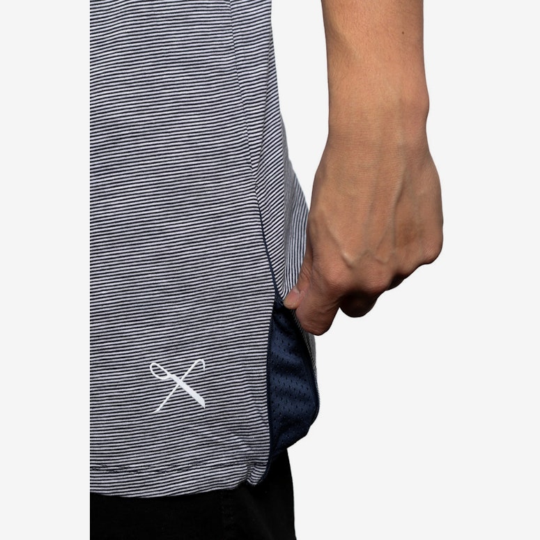 V Panel Luxe Tee Navy Heather