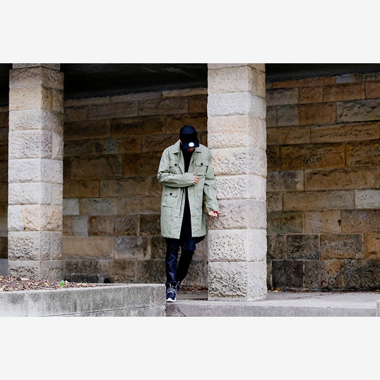 Carre Trench Coat Khaki Green