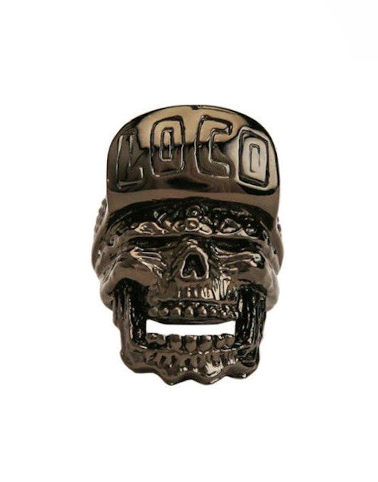 Loco Skull Ring Gunmetal